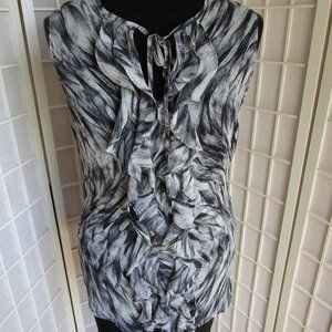 Sleeveless Ruffled Tie Top